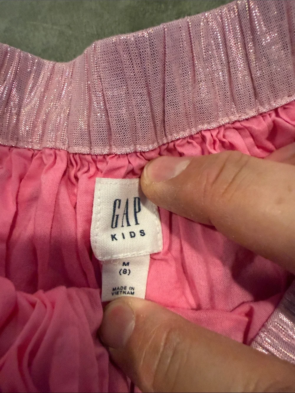 GAP shimmery pink